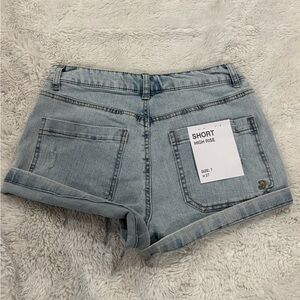 PacSun Light Blue High Rise Women Shorts